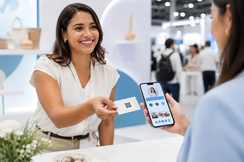 Una persona accediendo a una presentación digital KawLink durante un encuentro